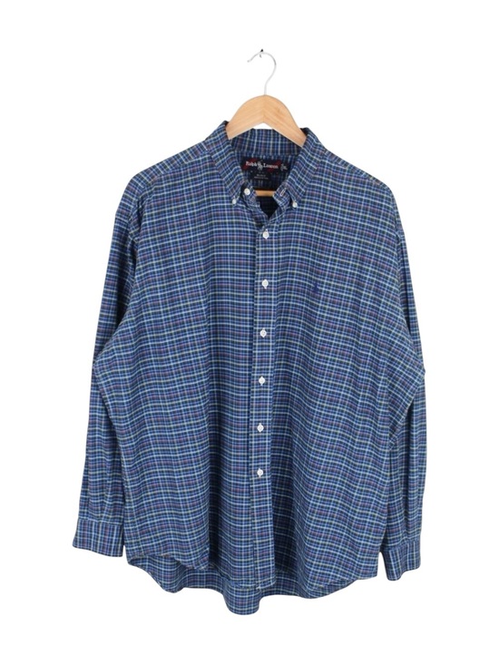 Ralph Lauren Other - Vintage Ralph Lauren Blake Button Down Plaid Shirt Blue Multicolor Cotton XL